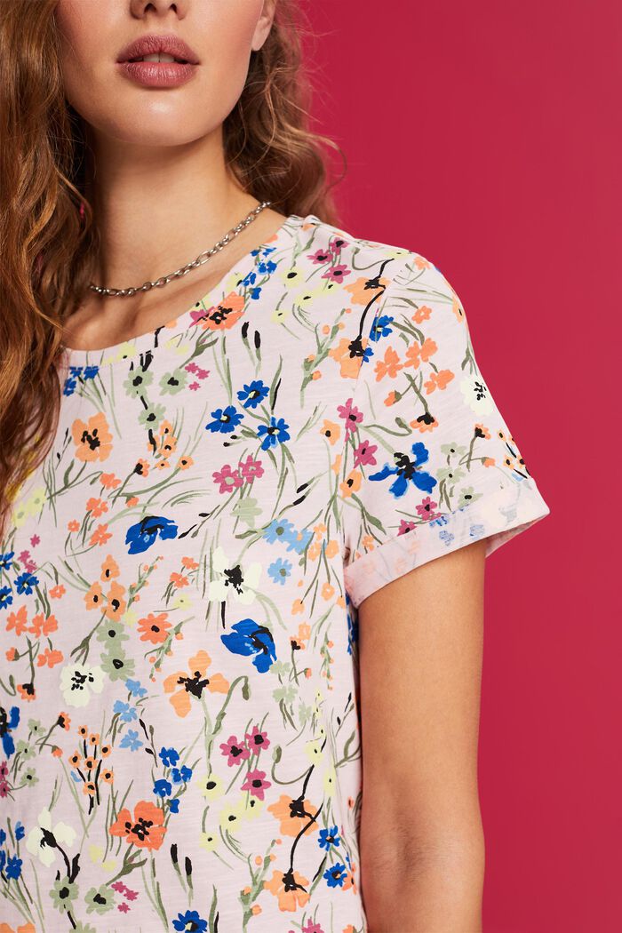 T-Shirt mit Allover-Print, 100% Baumwolle