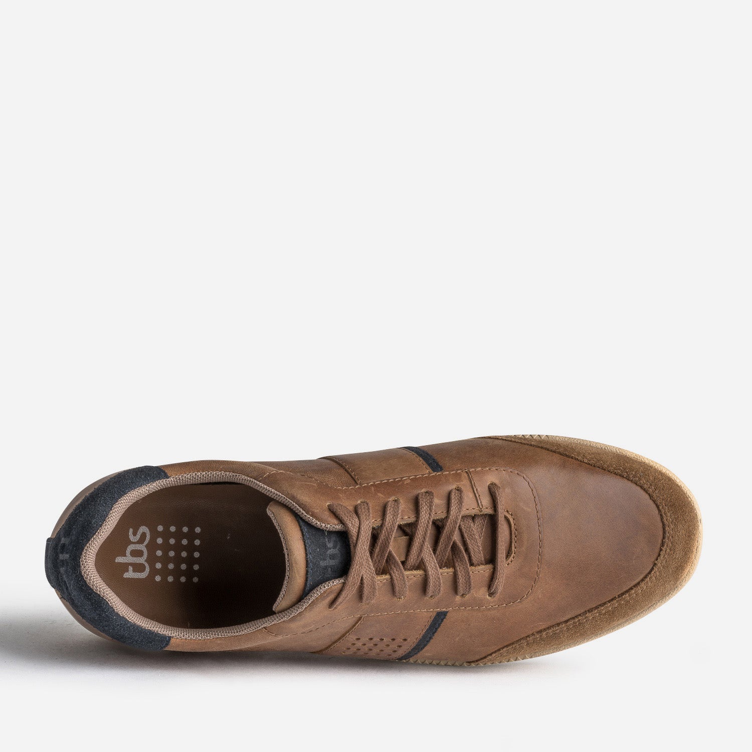 Tennis TBS marron en cuir