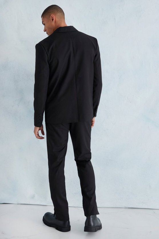 Kastige Oversize Anzugjacke mit Reißverschluss