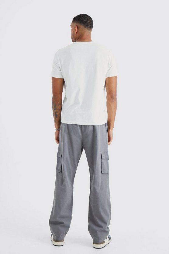 Tall lockere Cargo-Hose mit elastischem Bund und Schnalle