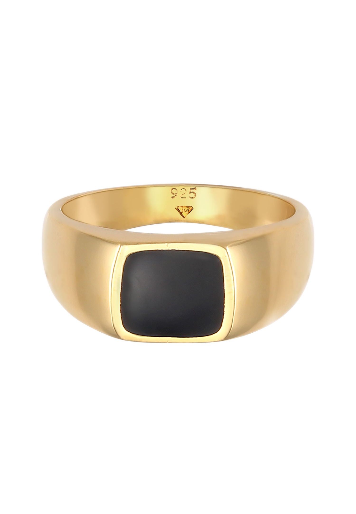 Anillo rectangular clásico de esmalte para mujer Elli en plata de ley 925
