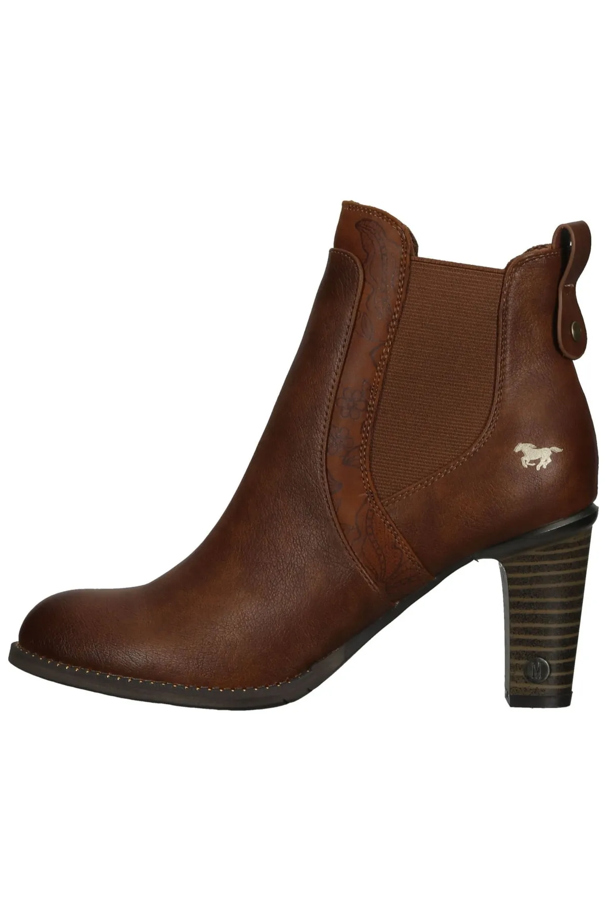 Mustang  Stiefelette - Braun - Blockabsatz