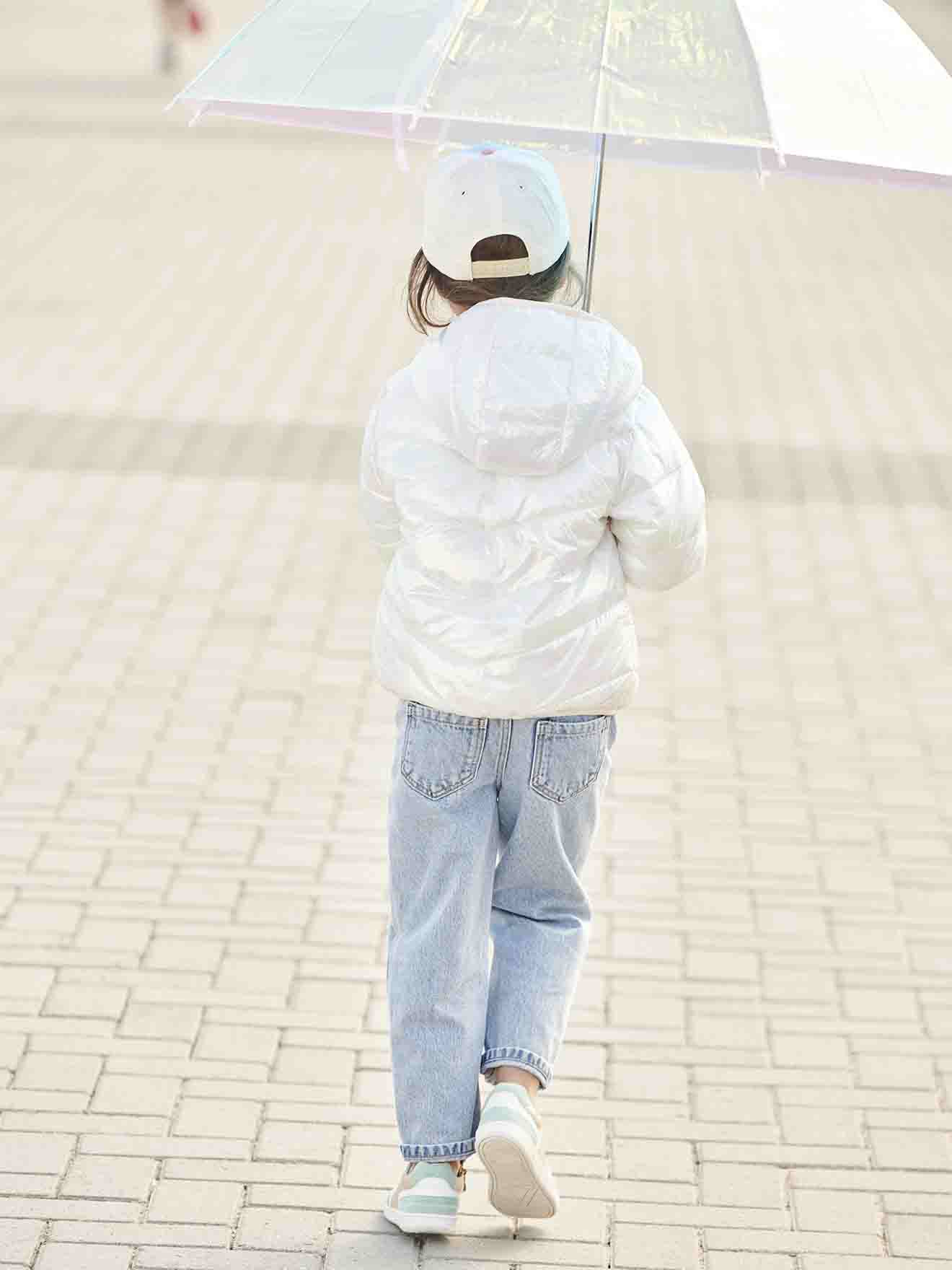 Vertbaudet Mädchen Boyfriend-Jeans - grauer denim