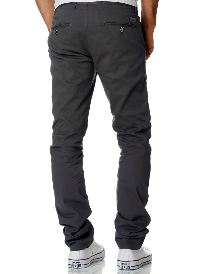 Amaci&Sons Slim Fit Chino mit Stretch WASHINGTON in Anthrazit günstig kaufen