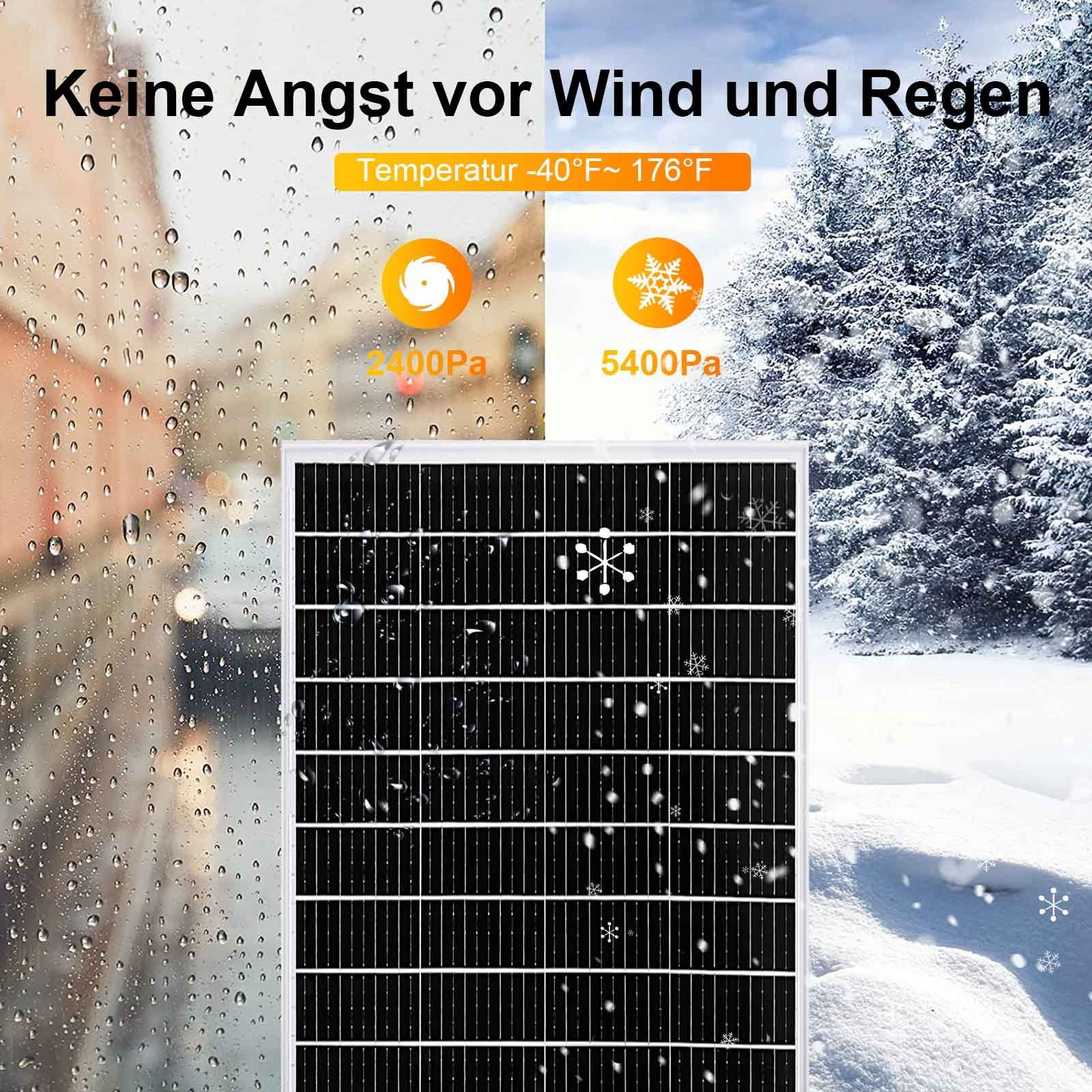 GLIESE Solarmodul 100W Solarmodul, 100,00 W, Monokristallin, (Set, 3 Stücke Solarmodul), Hoher Wirkungsgrad in Kombination mit geringem gewicht