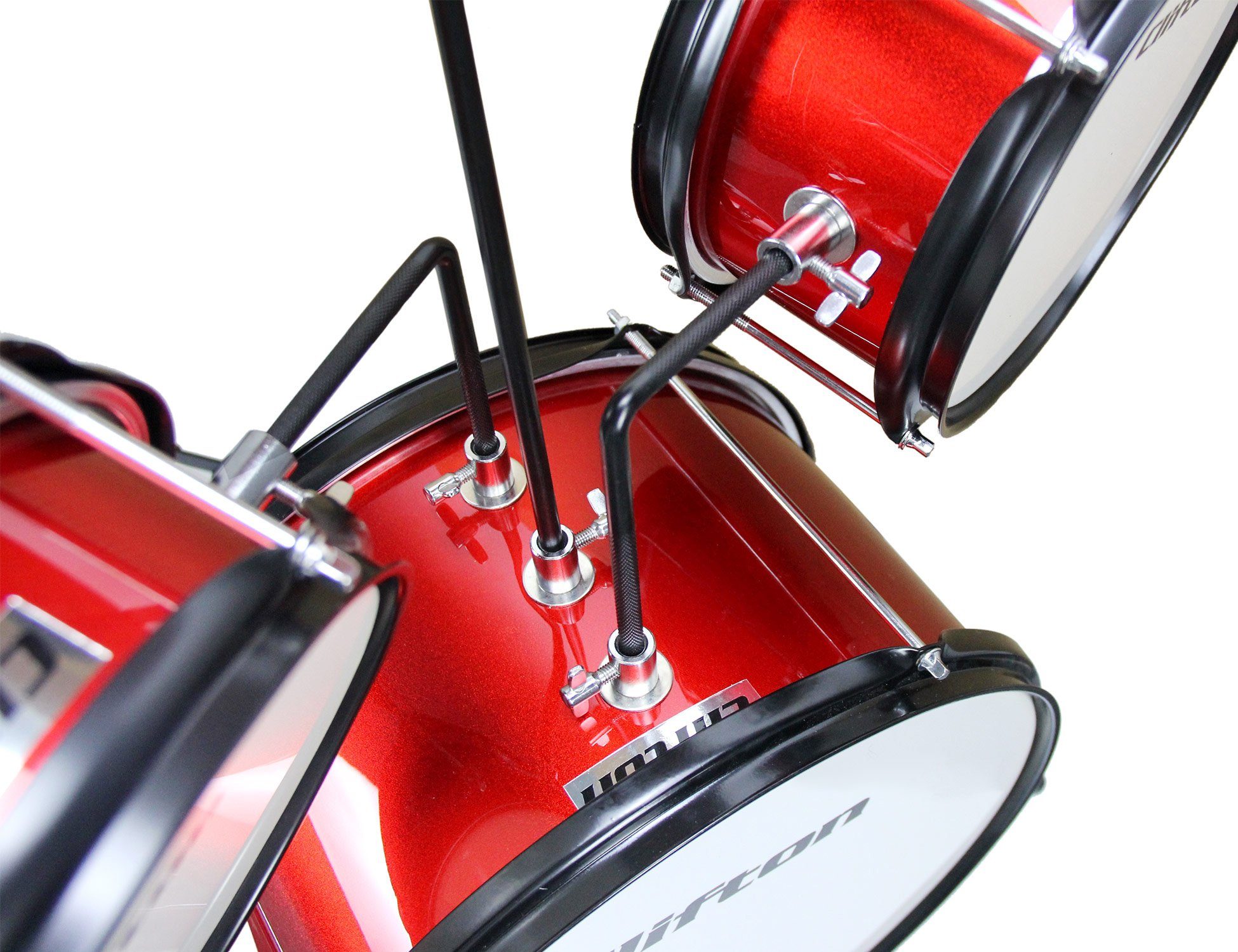 Clifton Kinderschlagzeug Junior Drum, rot, 3-St.