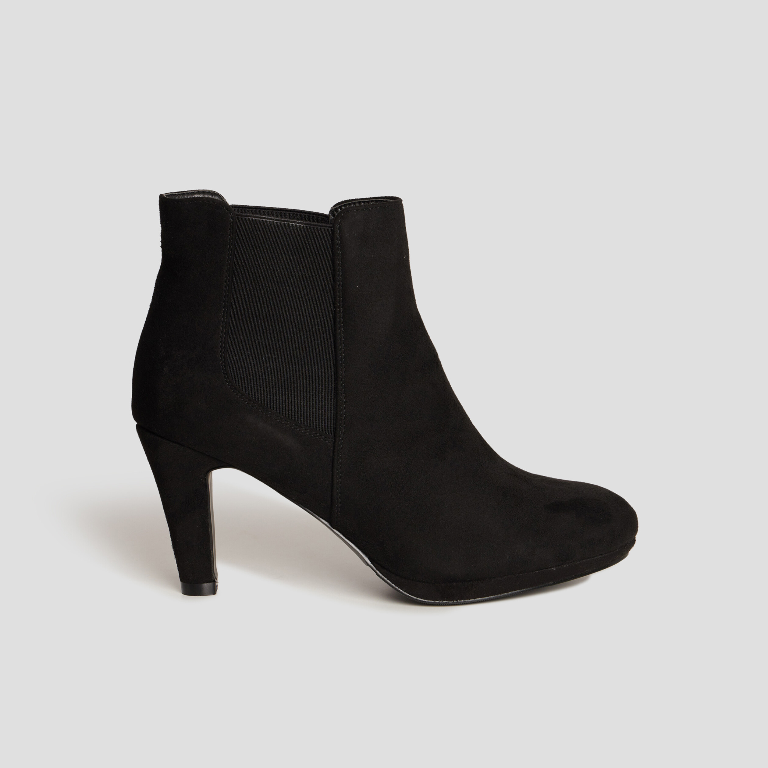 Bottines élastiquées à talons noir femme | La Halle