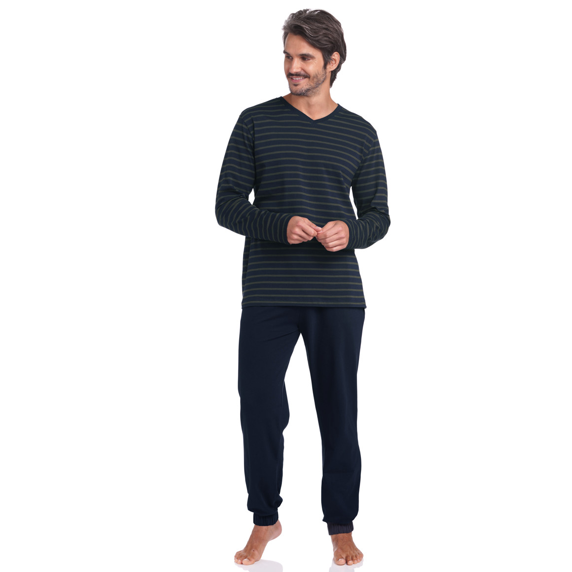 Herren Pyjamahose mit Tunnelzug
