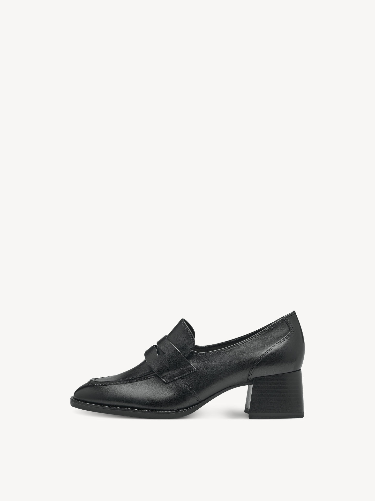 Slipper en cuir - noir