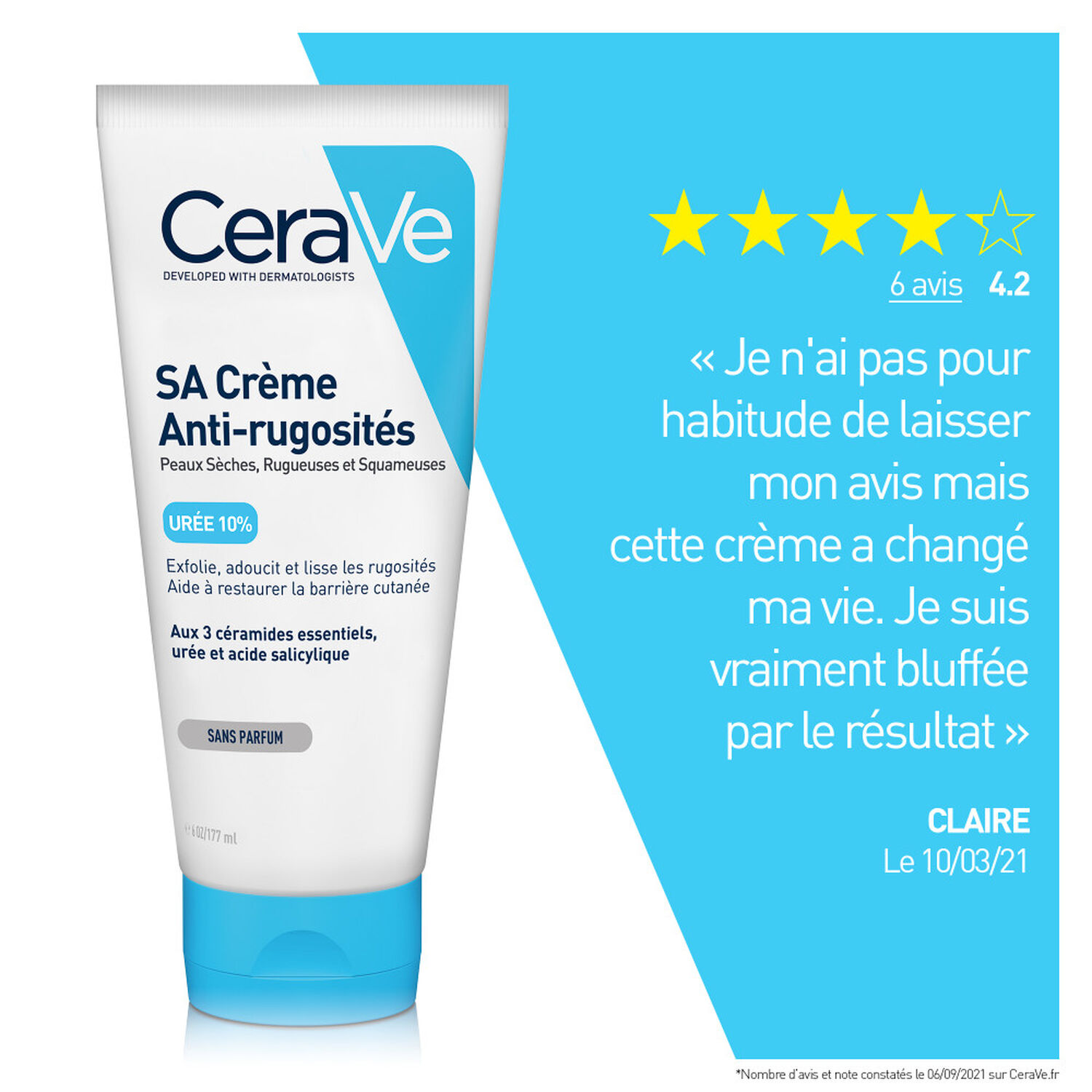 Cerave Crème Anti-Rugosités Peaux Sèches, Rugeuses & Squameuses