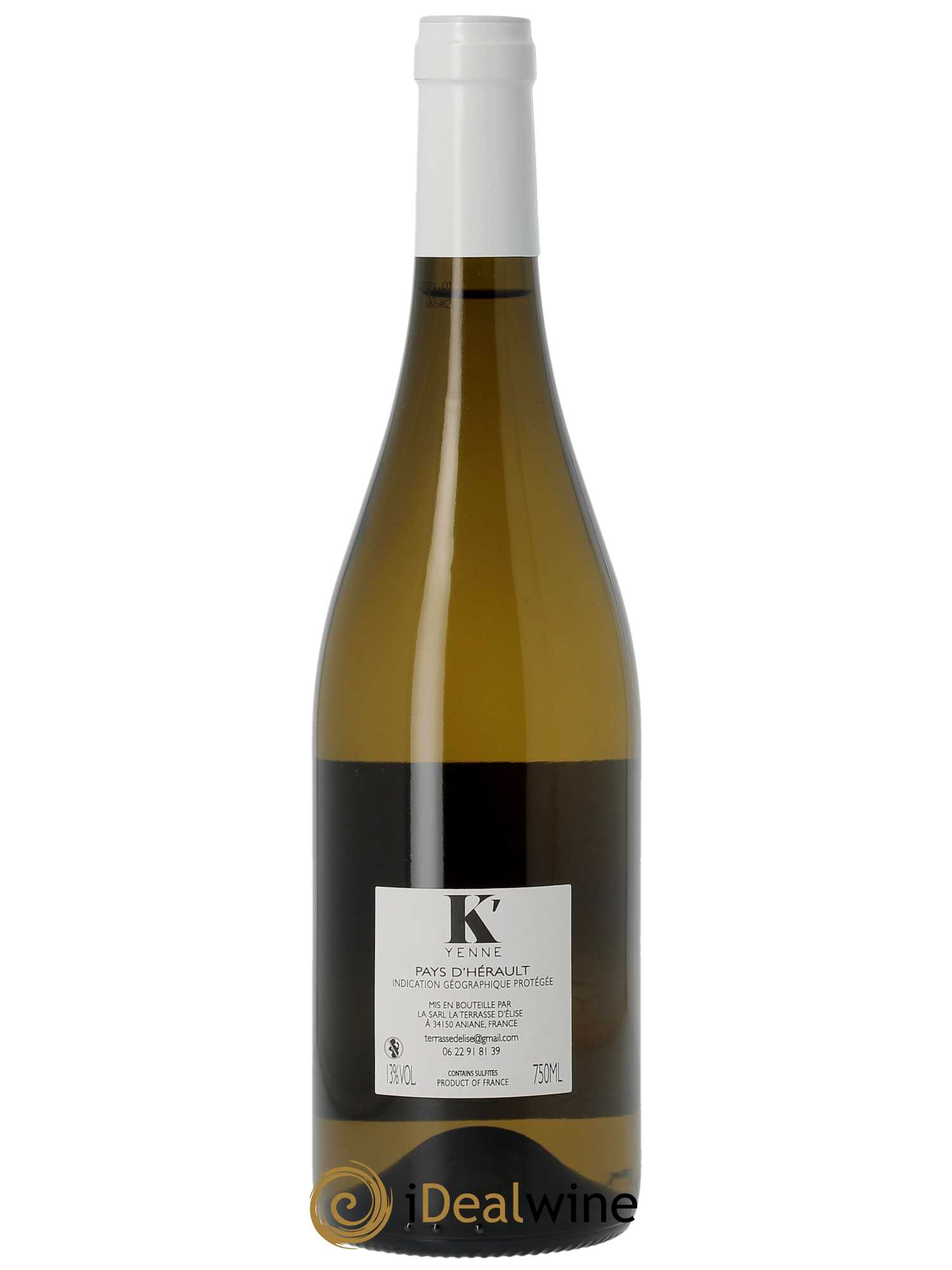 IGP Pays d'Hérault (Vin de Pays de l'Hérault) K'Yenne Terrasse d'Elise (Domaine de la)  2021 - Lot de 1 Bouteille