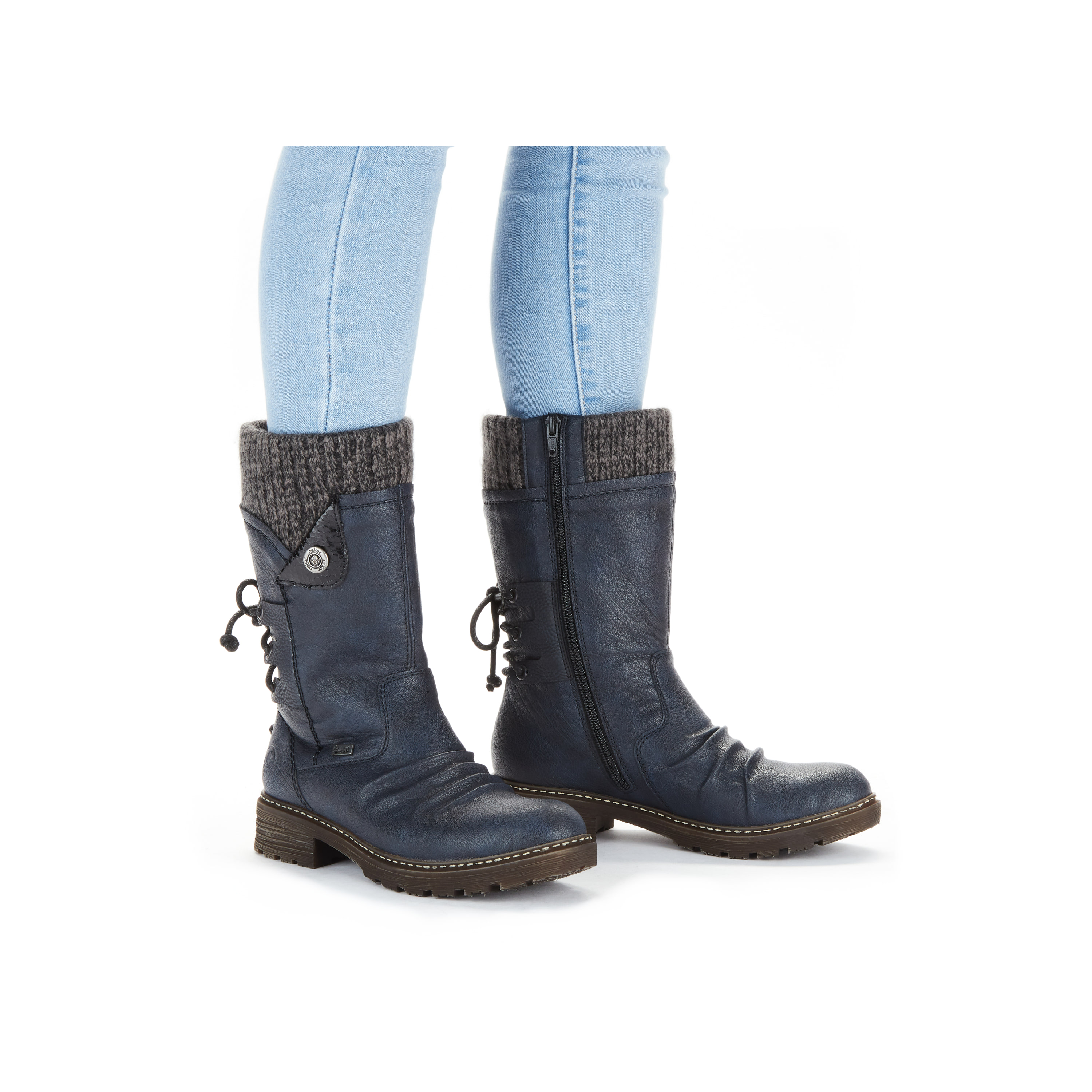 Rieker Damen Kurzstiefel schieferblau