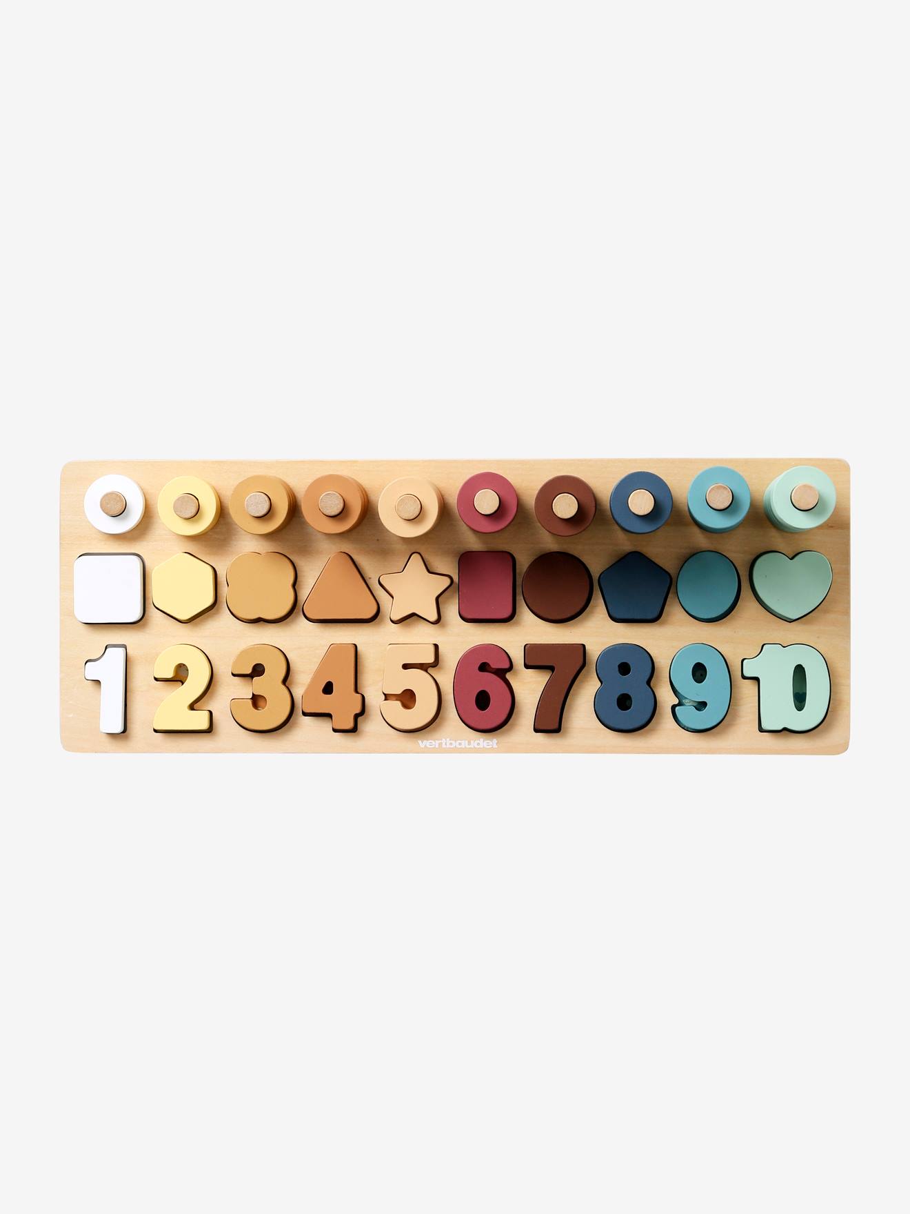 Planche de comptage et dénombrage en bois FSC® beige