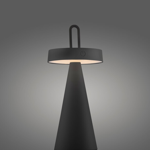 LED-Akku-Tischleuchte Elna, schwarz