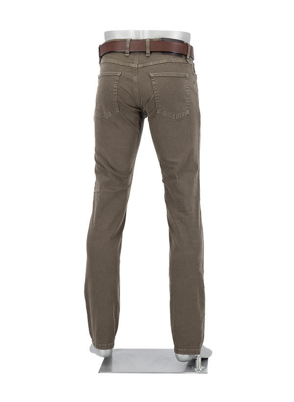 Alberto, Jeans Pipe, Regular Fit, Baumwolle T400®, braungrün