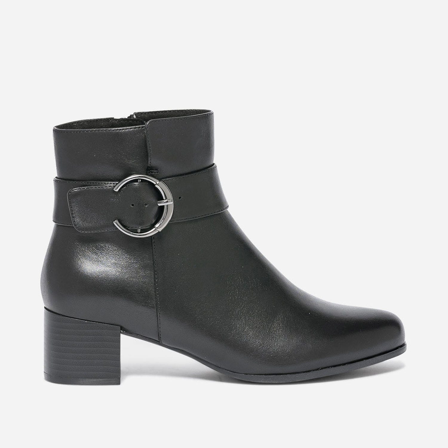 Boots CAPRICE noir en cuir avec bride