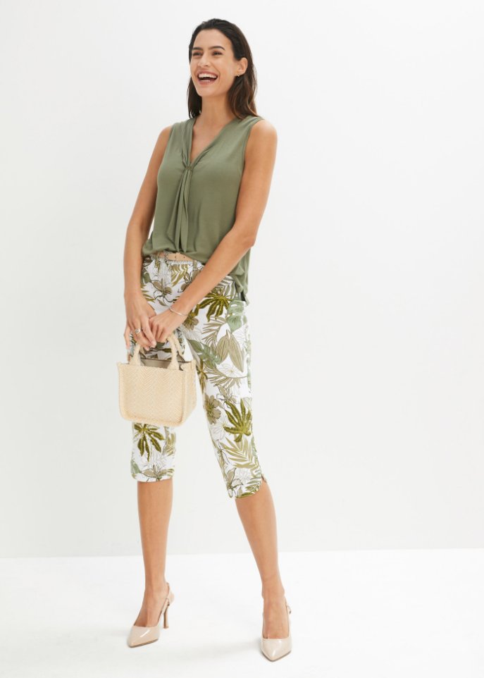 Capri-Hose mit modischen Print