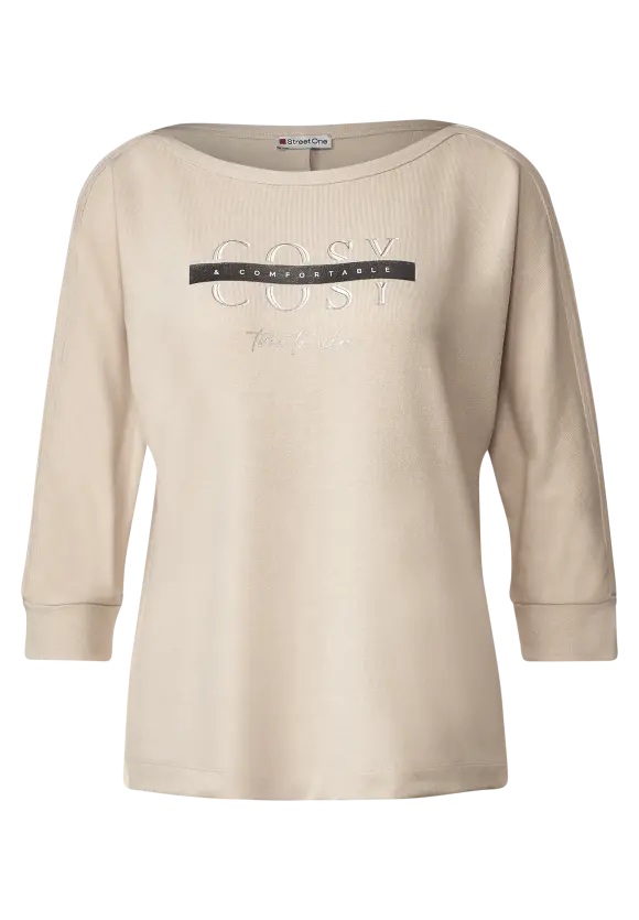 Street One Shirt mit Schimmer Wording