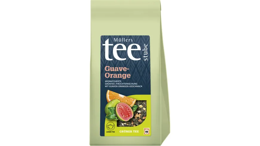 Müllers Teestube Grüner Tee Lose Guave Orange 150 g