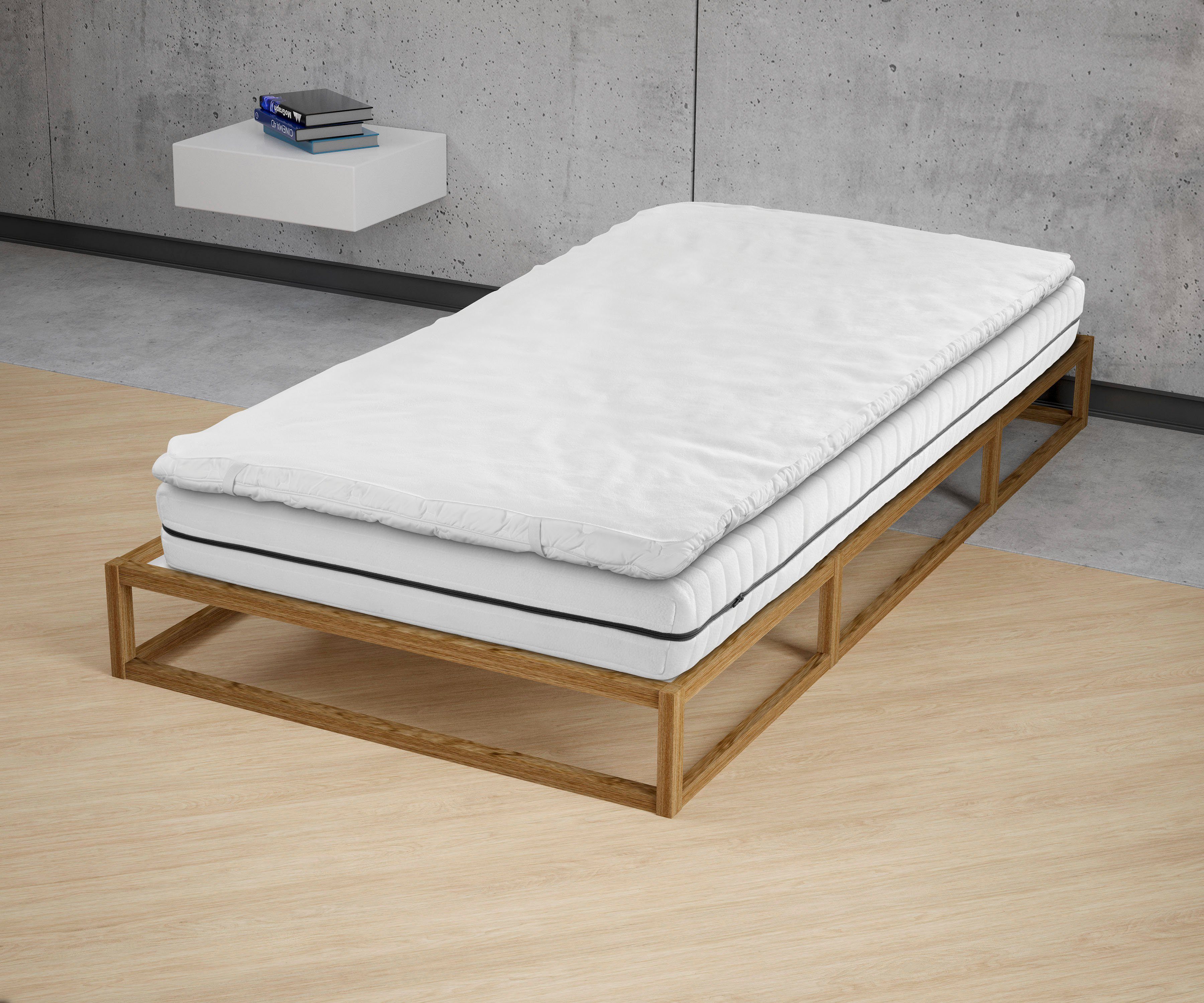 Matratzenauflage Wasserundurchlässige Molton-Matratzenauflage für Topper Biberna Sleep & Protect