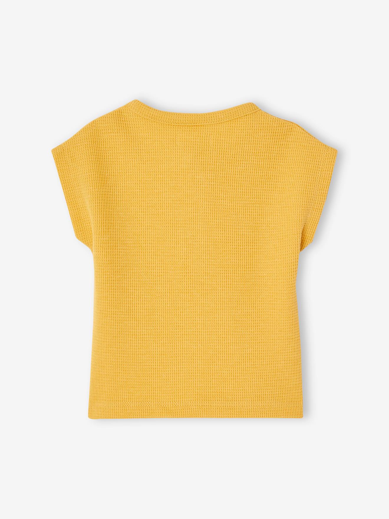 Vertbaudet Baby T-Shirt mit Knopfleiste Oeko-Tex - gelb