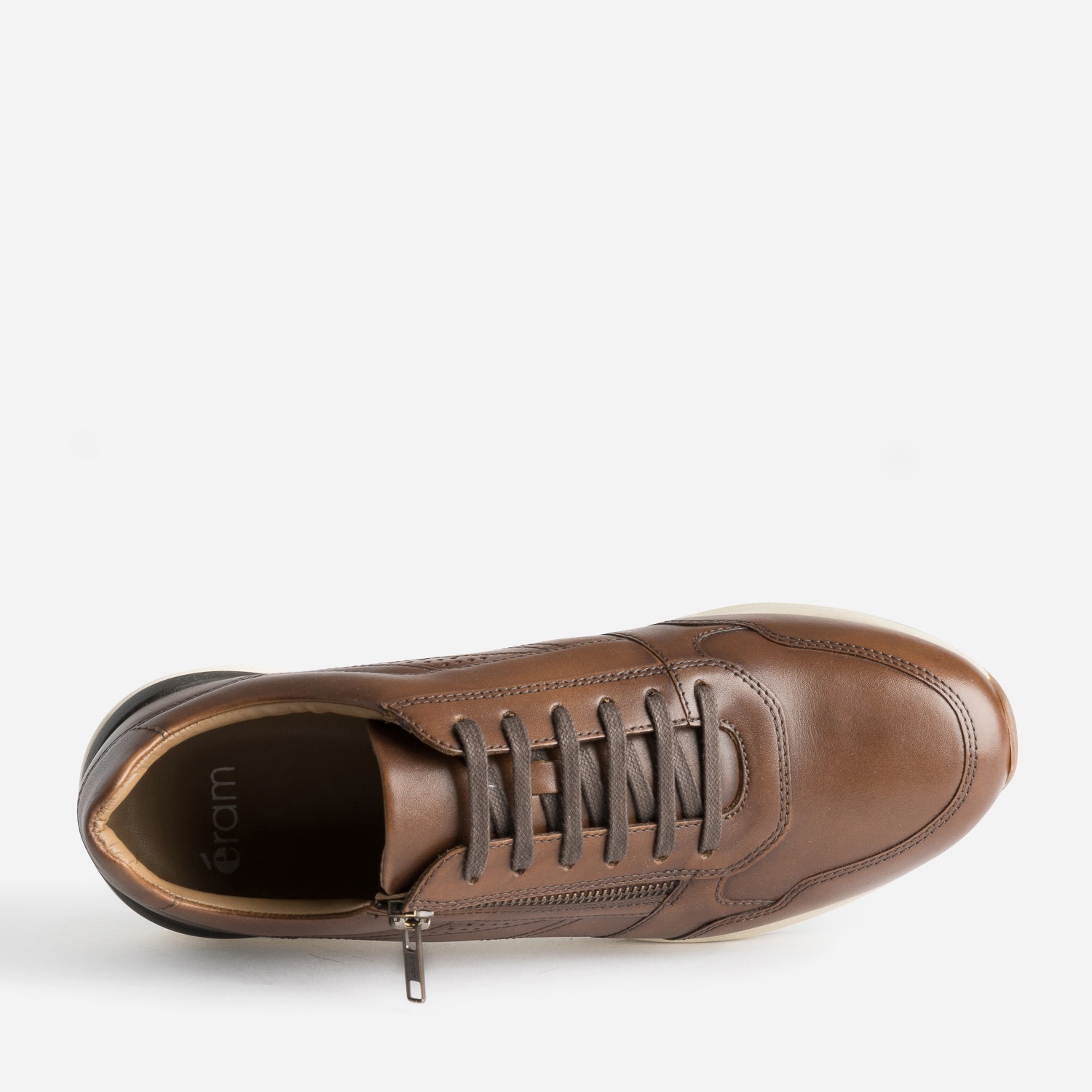 Tennis marron foncé en cuir