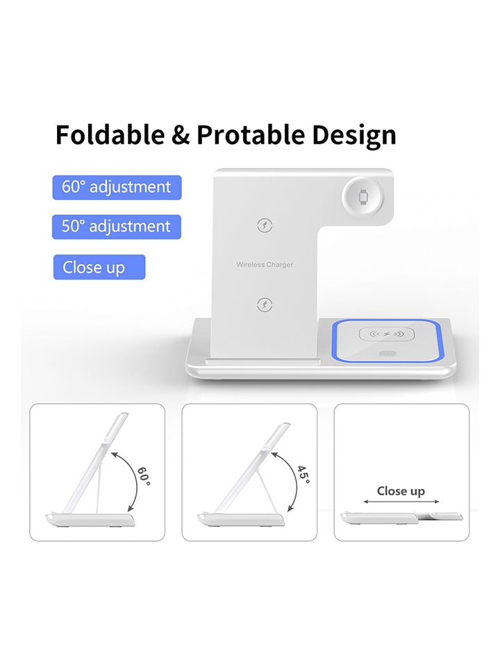 SmartCase 3in-1-Schnellladestation in Weiß günstig kaufen onesize