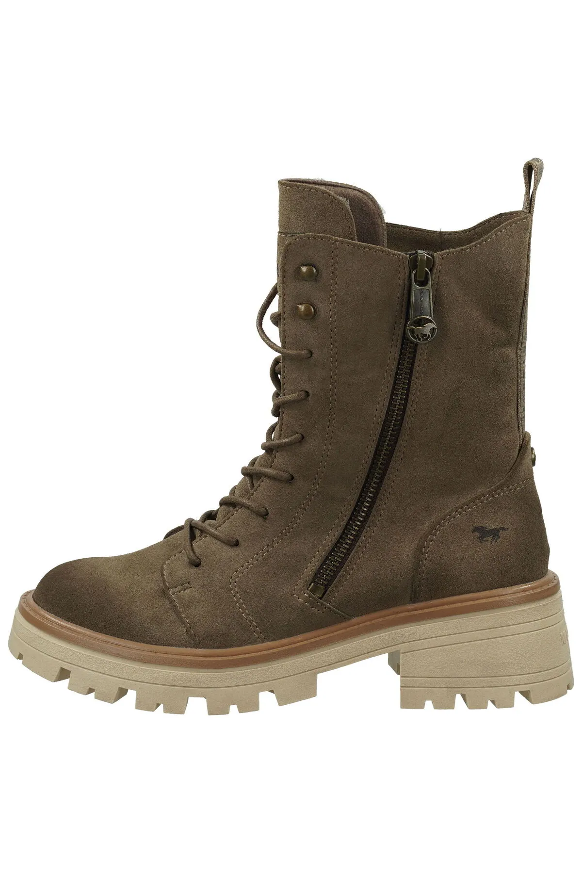 Mustang  Stiefelette - Braun - Blockabsatz