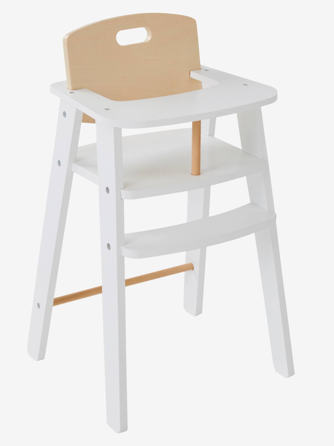 Chaise haute poupon en bois FSC® blanc