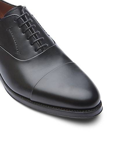 Lottusse Oxford Aus Anilin-Kalbsleder In Schwarz/Crust