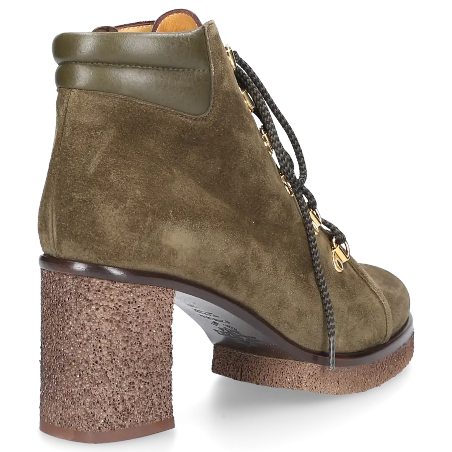 Truman's - Schnürstiefeletten 8623 Veloursleder - grün