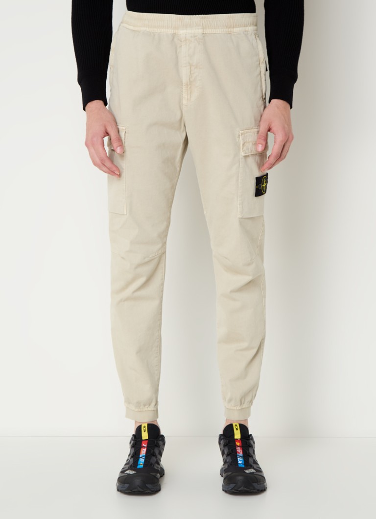 Pantaloni cargo conici Stone Island 313L1 cu logo