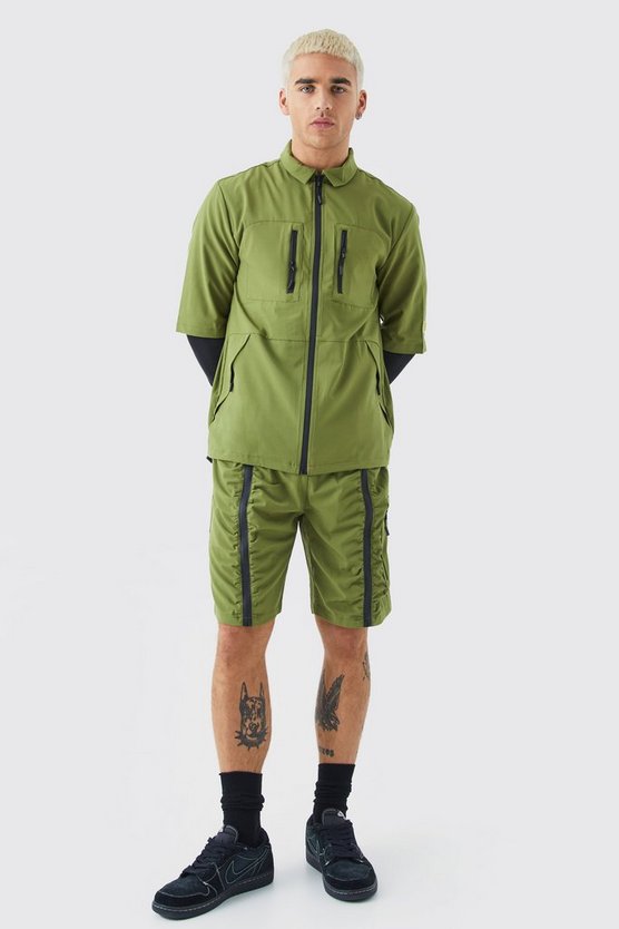Kurzärmliges Utility-Hemd & Shorts