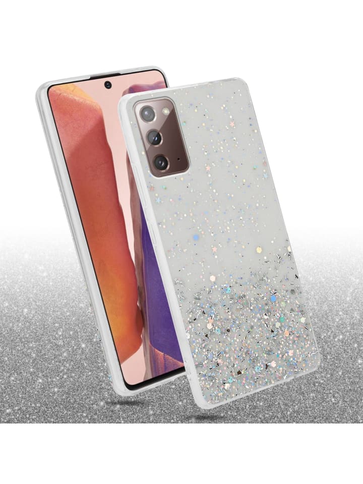 cadorabo Hülle für Samsung Galaxy NOTE 20 Glitter in Transparent mit Glitter günstig kaufen onesize