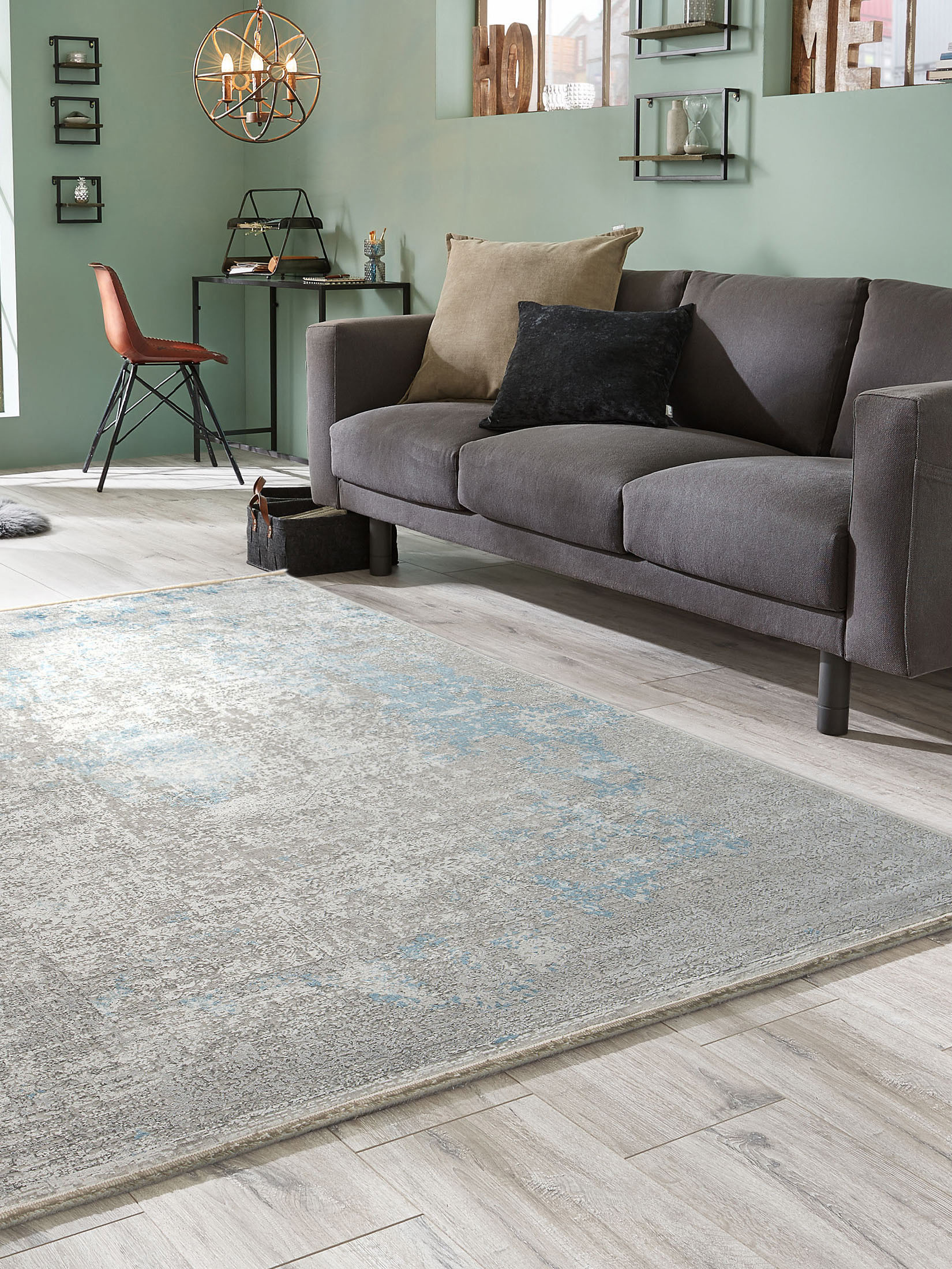Mytikas Vintage-Teppich, Vintage Blau