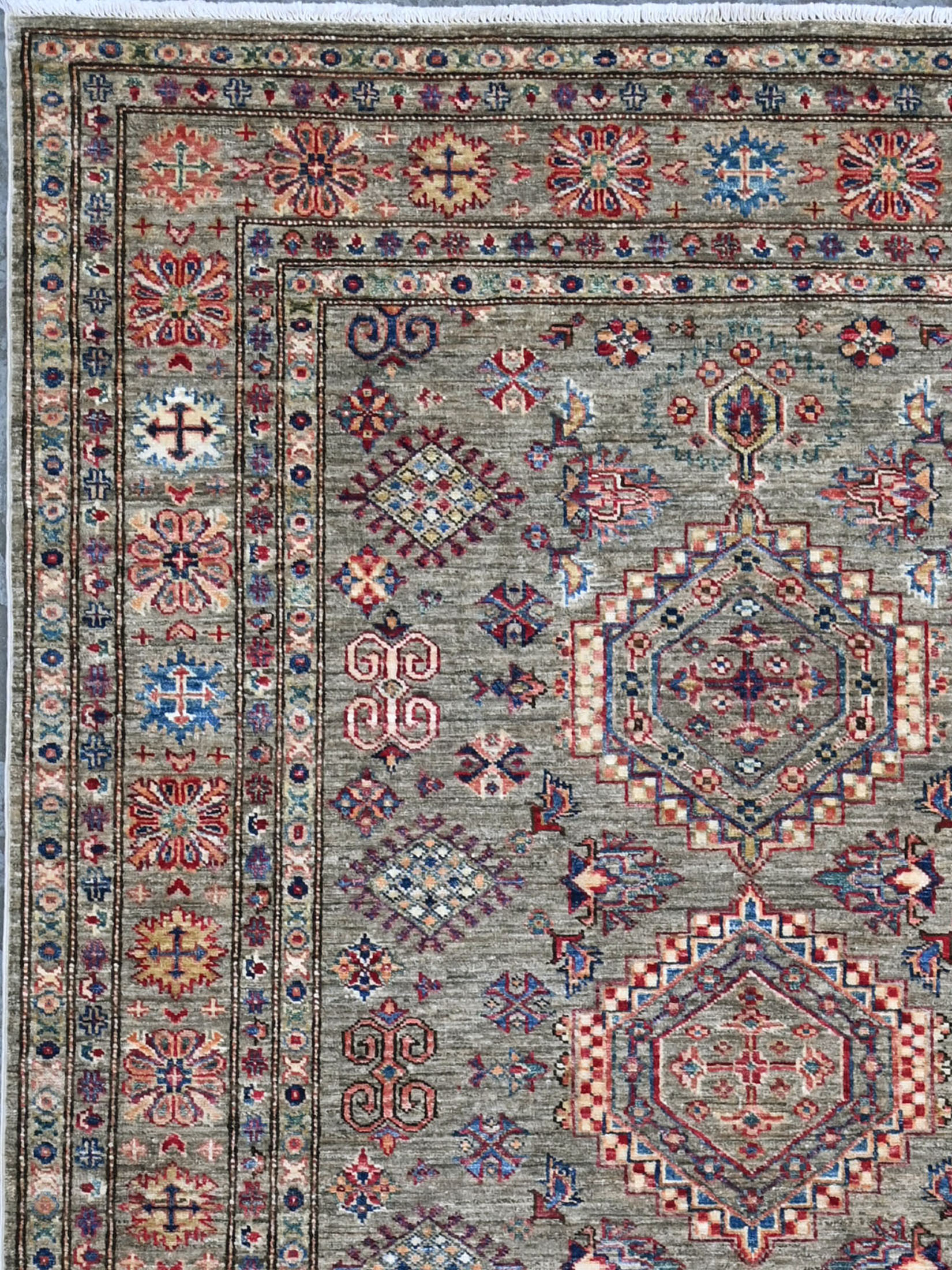 Kazak Ghazni ca. 153 x 215 cm, Unikat / Einzelstück