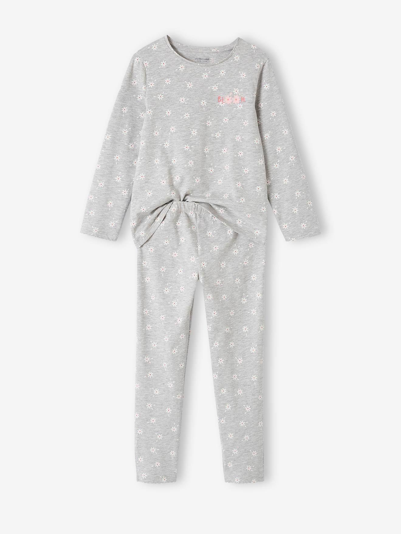 Lot de 2 pyjamas marguerites fille lilas