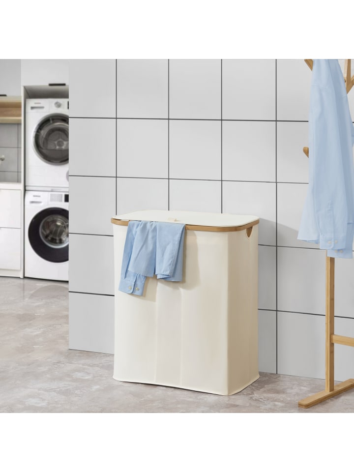 en.casa Wäschekorb Rusko in Beige (H)69cm (B)57cm (T)37cm (V)140l günstig kaufen onesize