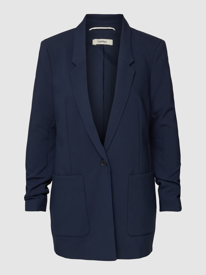 Blazer mit Reverskragen in marineblau