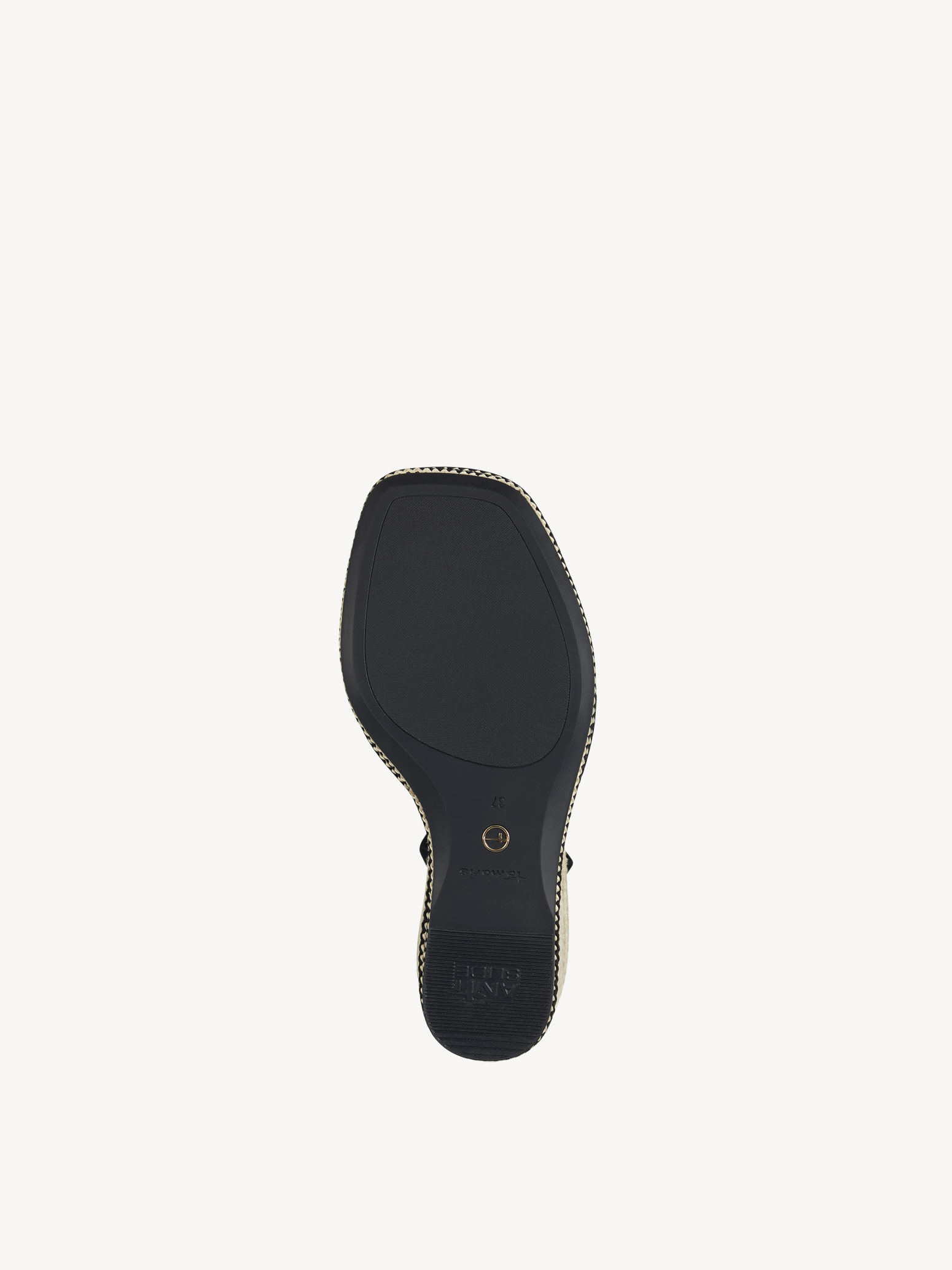 Sandale à talon en cuir - noir