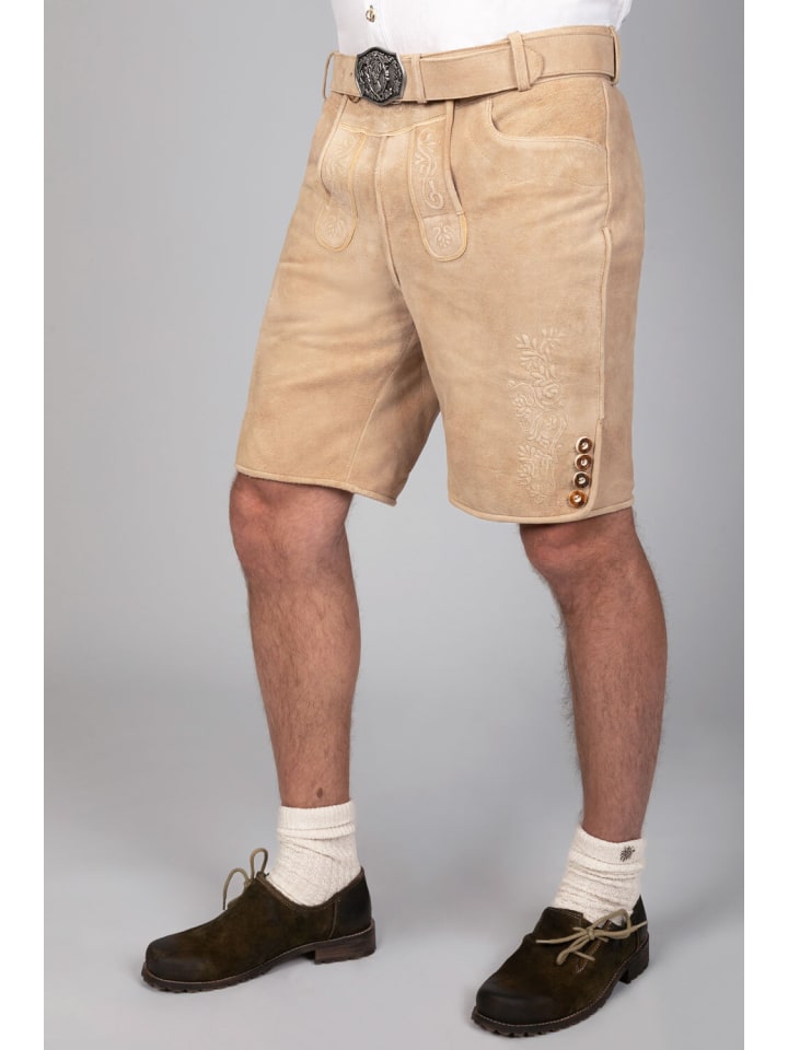 Edelnice Kurze Wildbock Lederhose Balthasar in natur günstig kaufen
