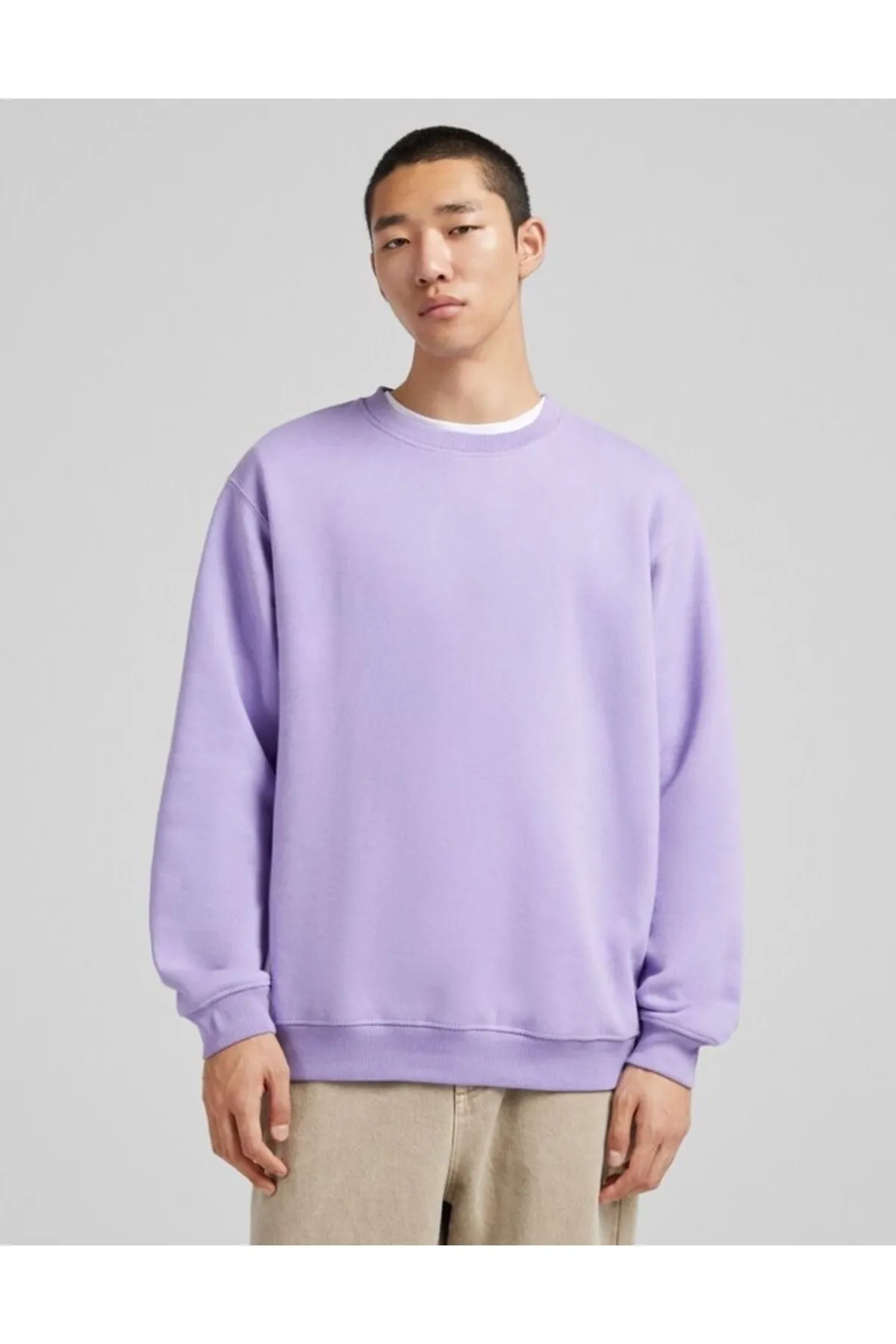 My Blog  Unisex-Sweatshirt mit Rundhalsausschnitt in Übergröße in Flieder