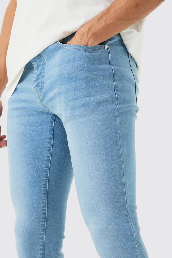 Skinny Stretch Jeans in Hellblau