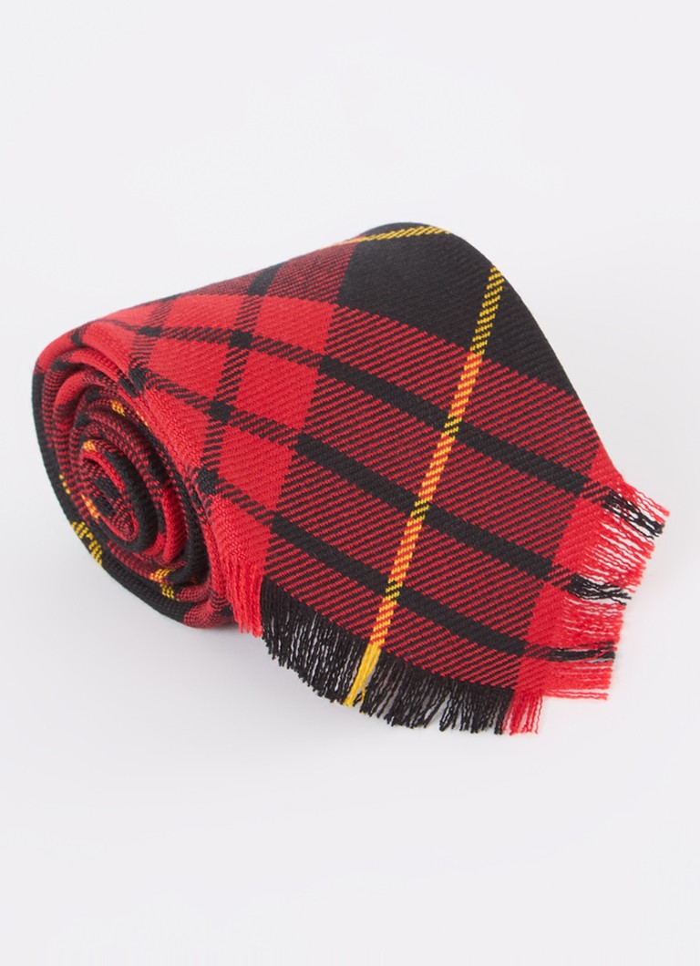 Gravata Ralph Lauren de lã com estampa xadrez.