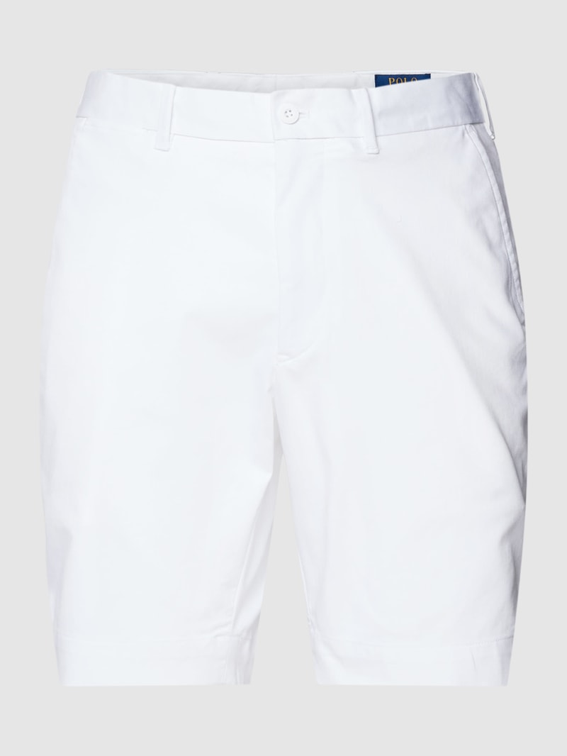 Shorts mit Knopf- und Reißverschluss in weiß