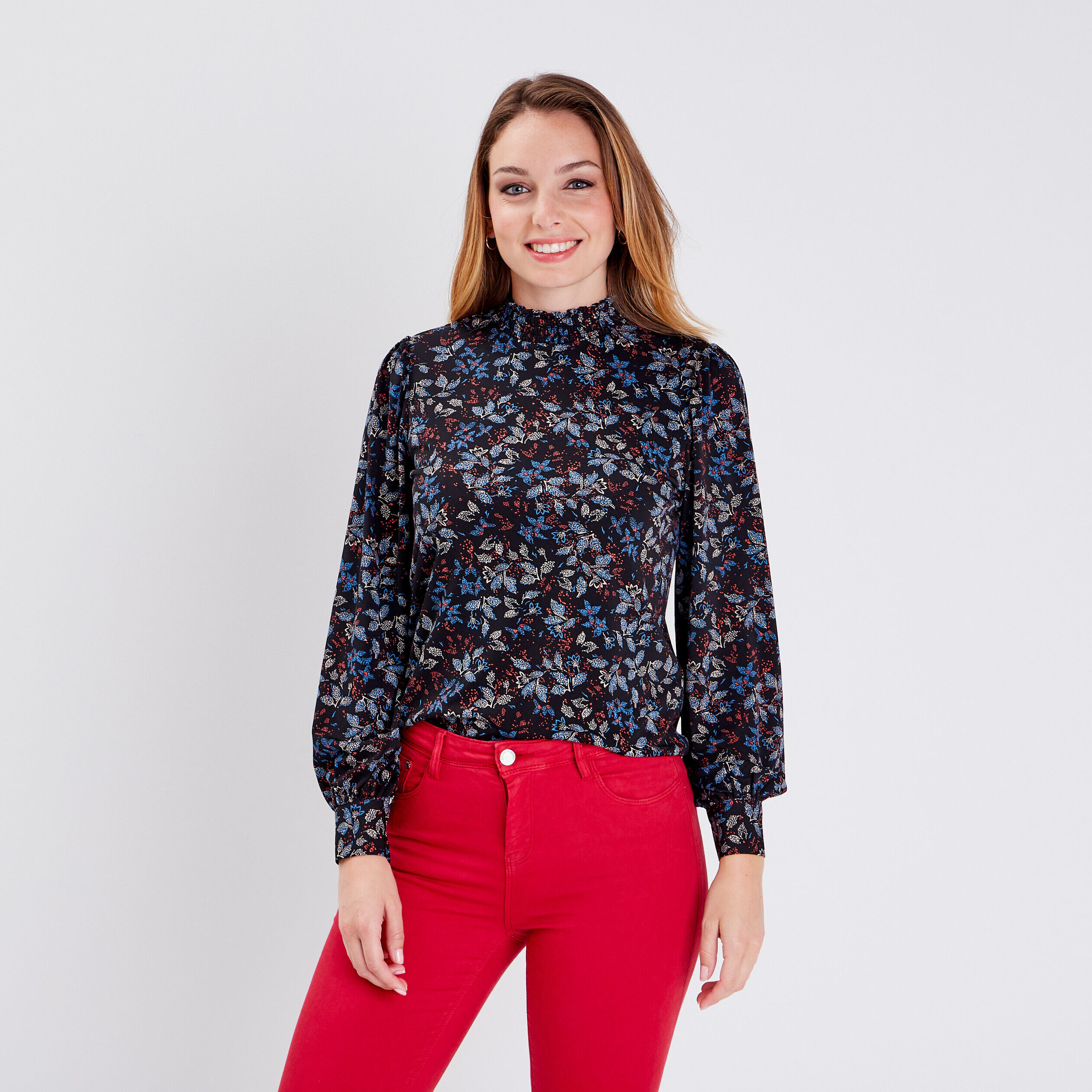 Blouse manches longues noir femme | Cache Cache
