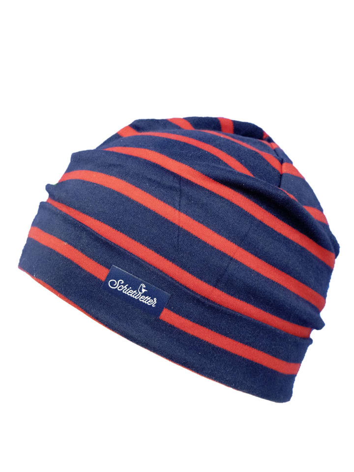 SCHIETWETTER Mütze , dehnbar, modisch, flauschig in navy-rot günstig kaufen onesize