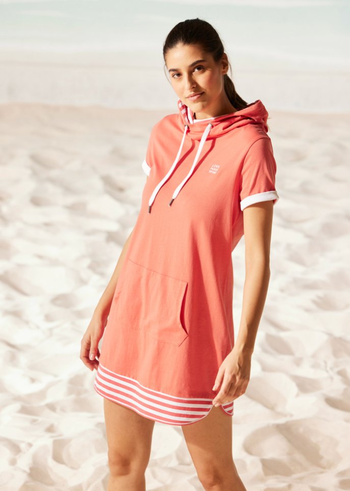Baumwoll-Shirtkleid, kurzarm
