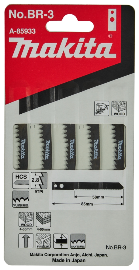 Akcesoria Makita A-85933 Brzeszczot do wyrzynarki BR3