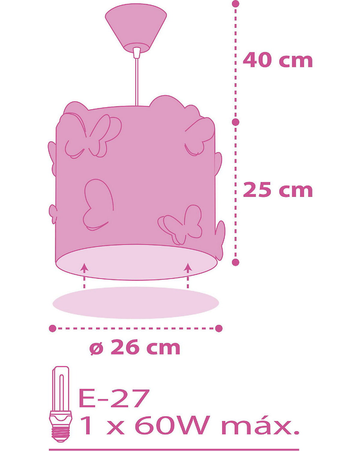 Hängelampe Schmetterling